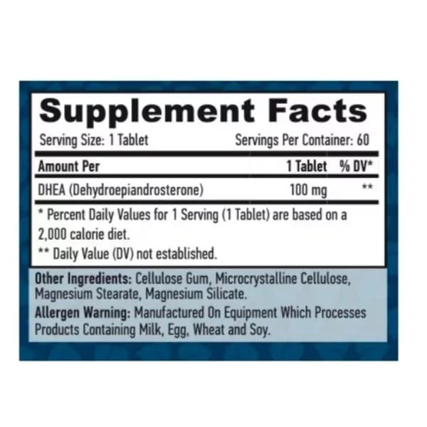 Дегидроэпиандростерон таблетки, DHEA 100 Tab, Haya  60таб (72405021)