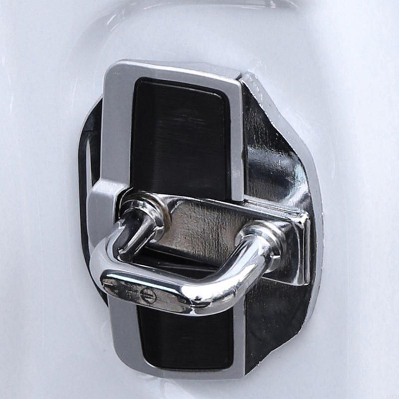 C63D Vehicles Door Stabilizer Lock Cover For LC LS LX RX UX Noise Reduction Anti Shake Regulator Easy Installation Metal Mixture
