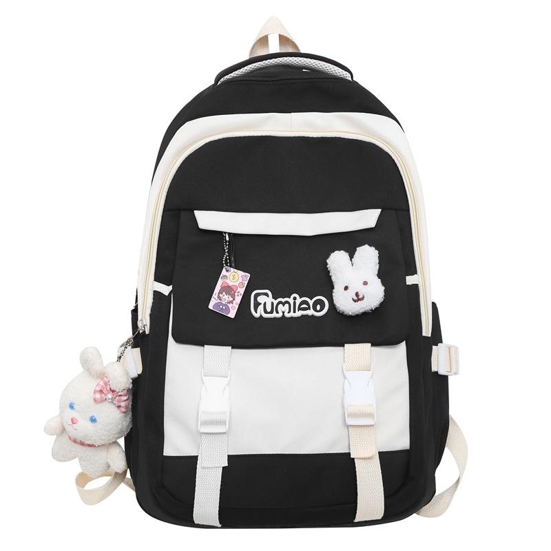 Школьный рюкзак для младших школьников, женский рюкзак большой емкости, контрастный цветной рюкзак для старшеклассников