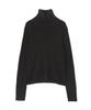 N Natural Beauty Wool Blend High Neck Black Basic Women's Sweater,