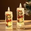 4PCS Electric Christmas Flameless Candles Cute Lights Fake Candles LED Pillar Candles  Holiday