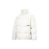 Li Ning Sports Lifestyle Series Letter Logo Print Windproof Loose Short Down Jacket Unisex Jacket Off-White AYMT349-2