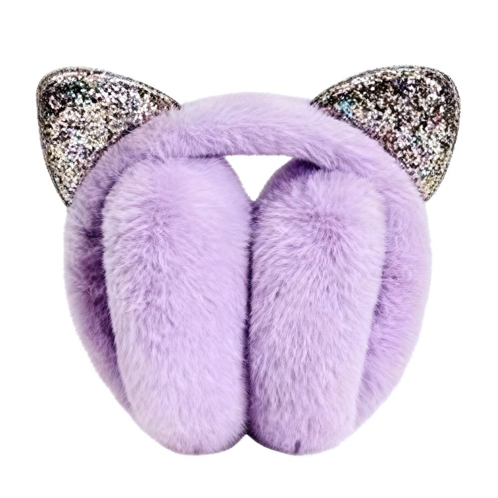 Cute Rabbit Design Animal Ear Earflap Hat Thickened Foldable Design Beanie Cap Cartoon Pattern Korean Style