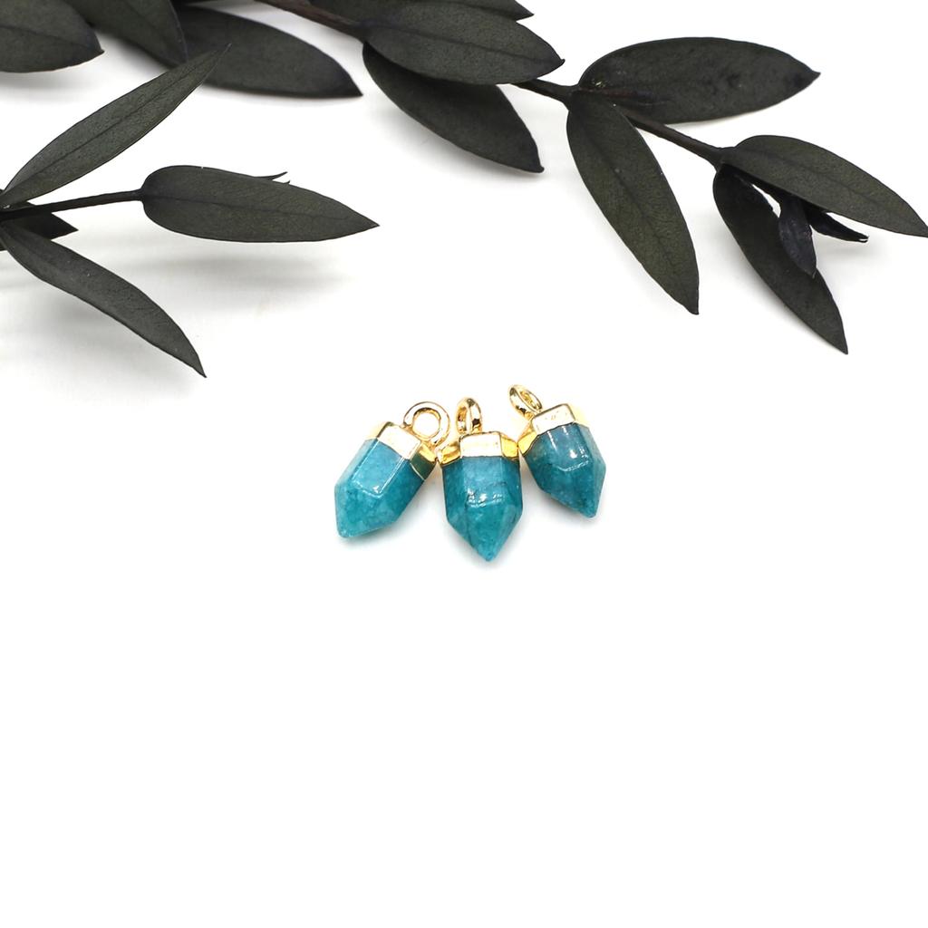 3 шт. небольшой кулон из натурального камня агаты/анетист граненый кулон для изготовления ювелирных изделий DIY ожерелье серьги браслет аксессуар