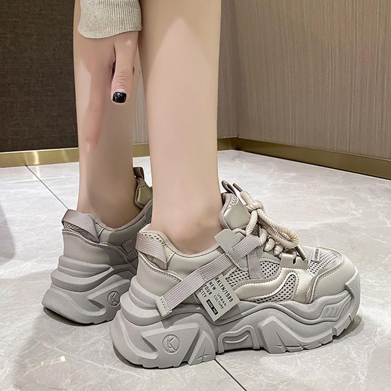 Модная роскошь 2024 года, весна и осень, новые популярные кроссовки на толстой подошве, универсальные повседневные кроссовки для сноуборда, сетчатые дышащие спортивные туфли, кроссовки