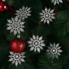 Hanging Pendant Charming Christmas Tree Decor Glitter Snowflake Festival Decoration Party Ornaments