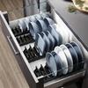 40/45cm Kitchen Dish Drainer Bowl Drying Rack Over The Sink Drawer Storage Organizer Plate Tableware Holder Kitchen Accessories