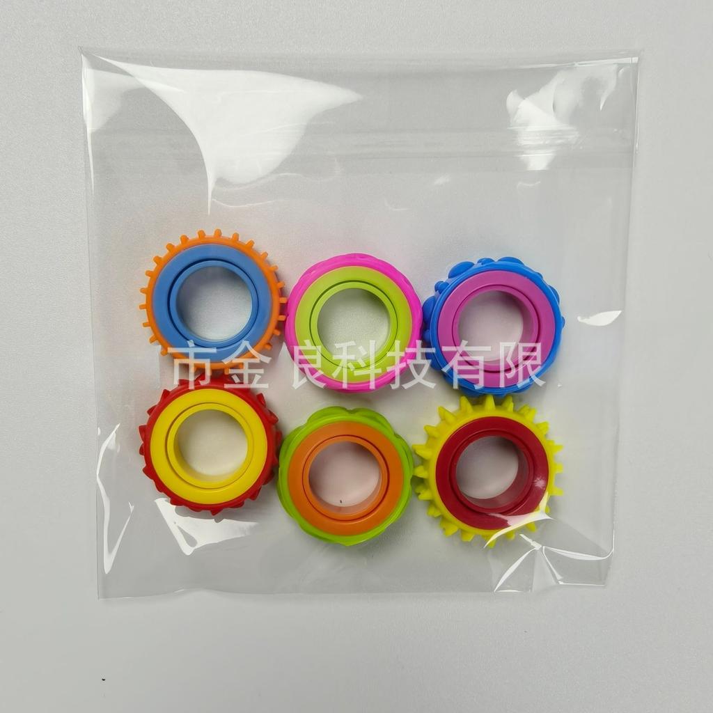 New Fidget Toys - Silicone Sensory Fidget Rings For Adults Teens Massager Stress Relief Relax Fidget Toy For Autism Anxiety