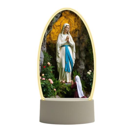 Guadalupe Virgin Prayer Lamp USB Powered Warm Light Soft Glow Catholic Night Light LED Religious
