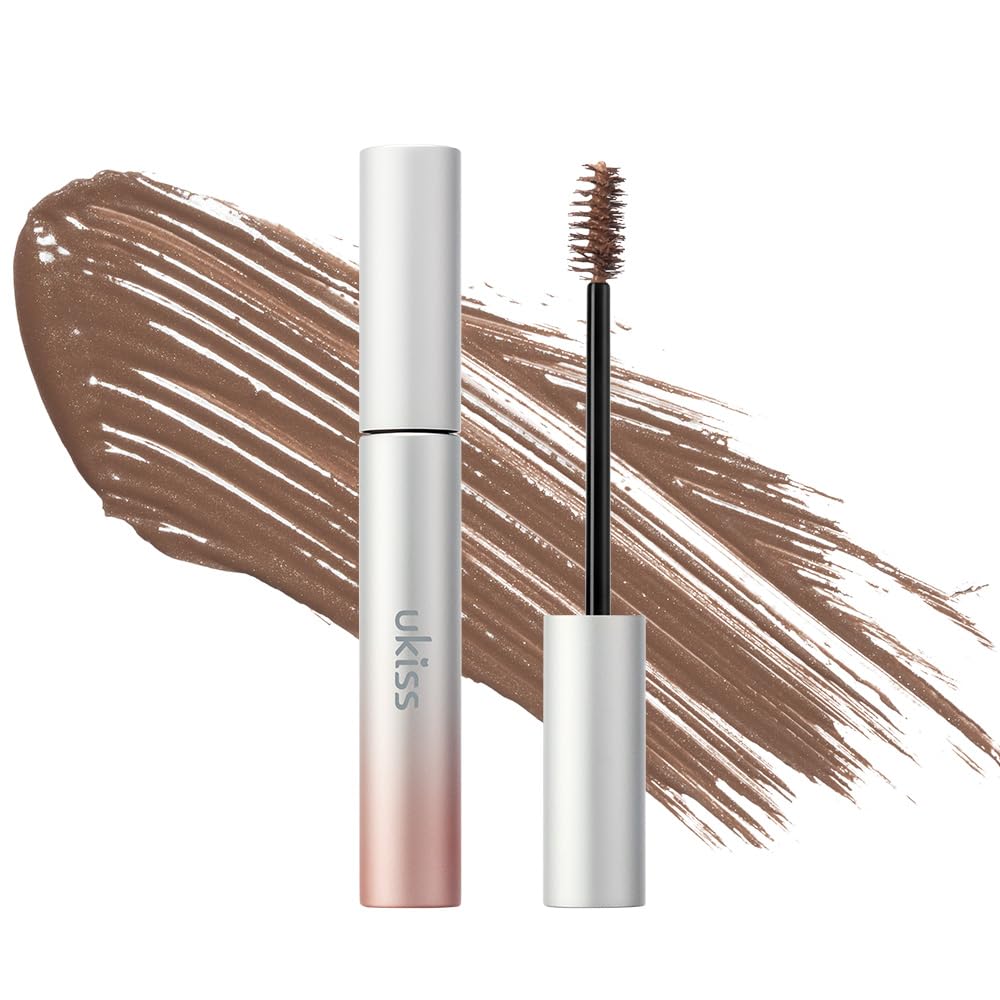 UKISS Eyebrow Mascara - For light brow makeup, corrects brow color, smudge-resistant, highly pigmented, waterproof, soft finish. 5g (03 GrayBrown)