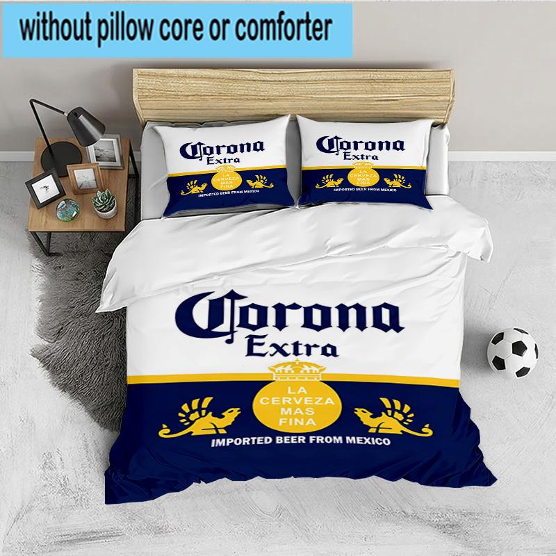 Corona Extra 3PCS Bedding set,Ideal for 1pc Duvet Cover And 2pcs Pillowcases Perfect for Fan gift,Ideal for Bedroom, Dormitory