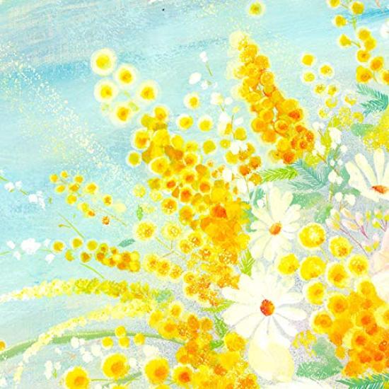 Картина «Мимоза» Интерьерный букет желтых цветов Анонсирует стильную картину в рамке «Счастье природы» в рамке для украшения прихожей по фен-шуй