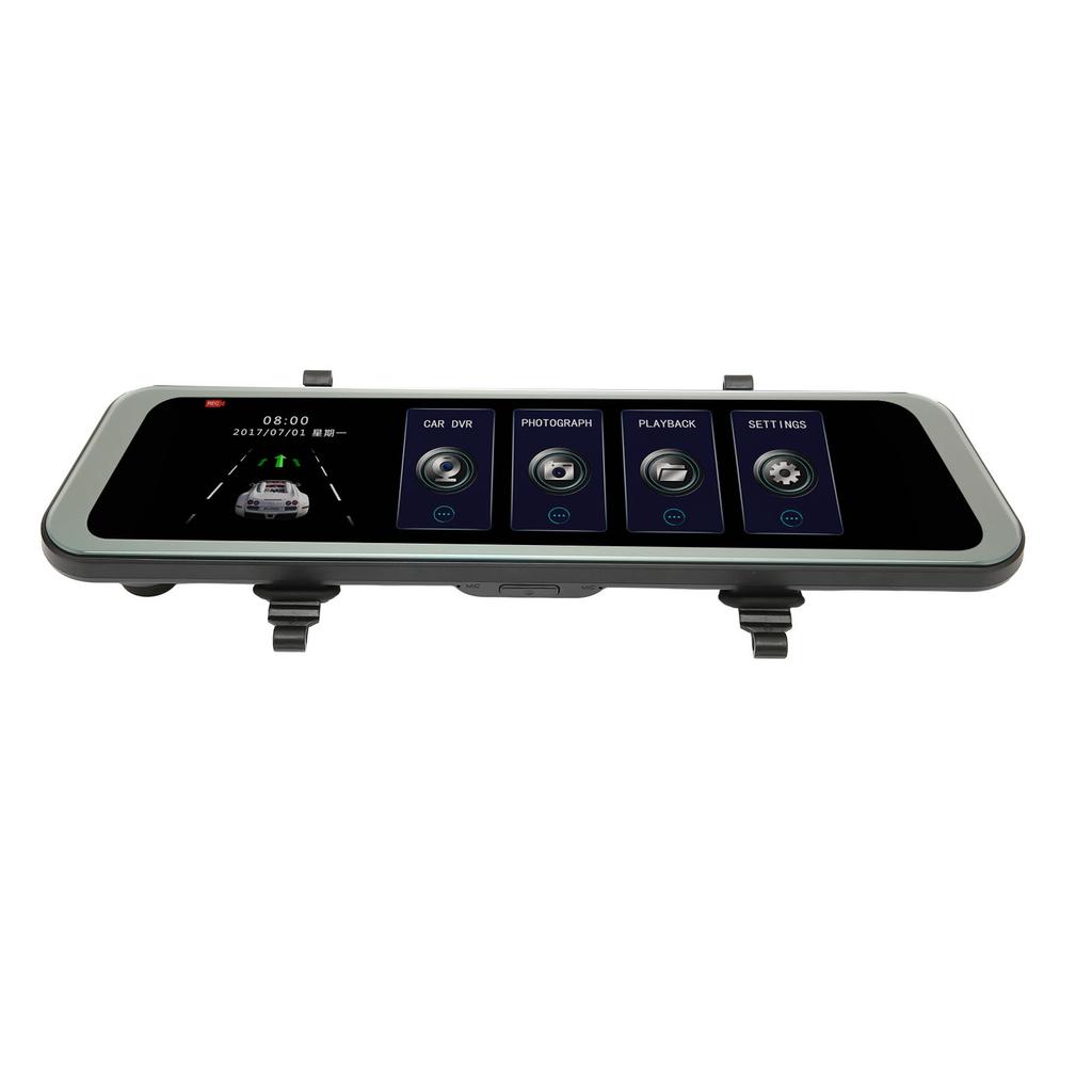 10.3in Rrview Mirror Back Camera Dual Lenses Parking Monitoring G Sensor Recording Voice Control