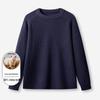 Luotzi Men's Thickened Raglan Wool Crew Neck Sweater