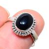 Ювелирное кольцо ручной работы из стерлингового серебра 925 пробы с натуральным черным онексом S.7 p4h23