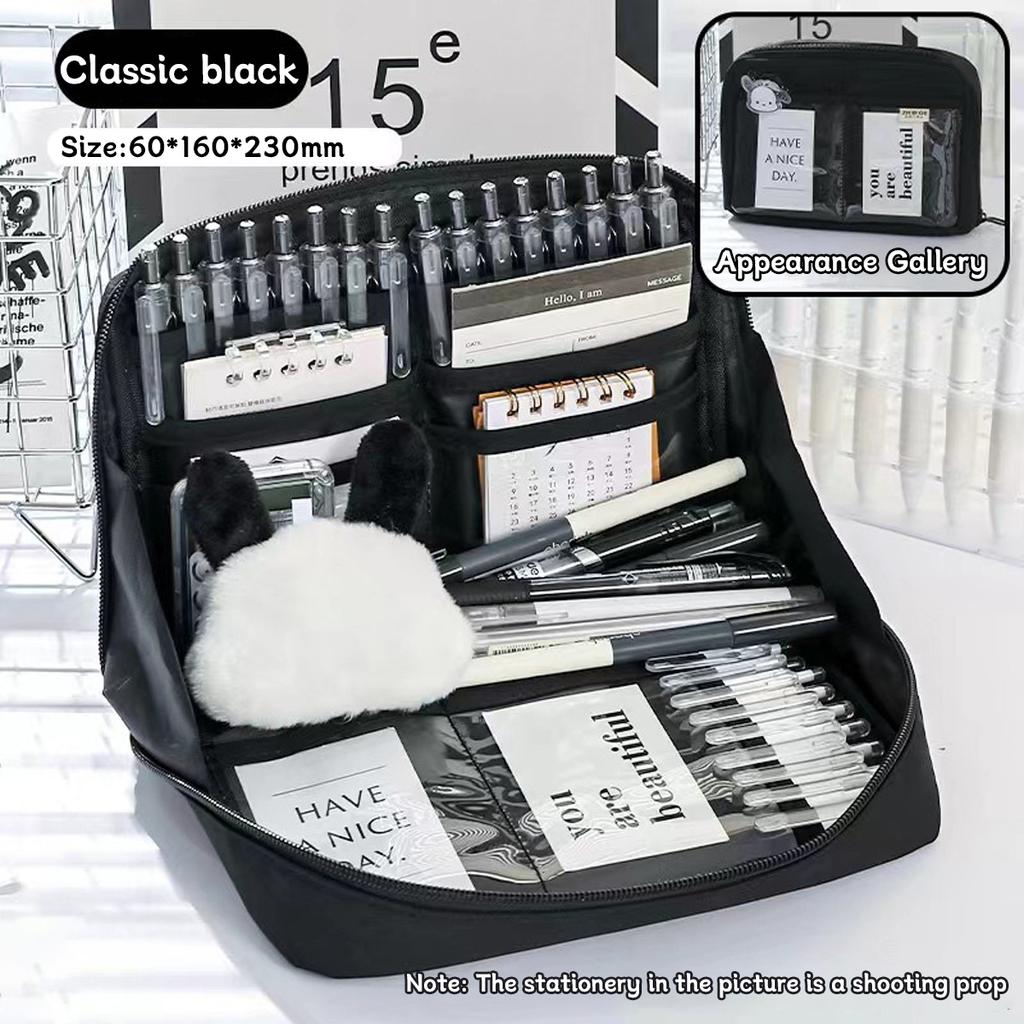 12 - Layer Panda Large-capacity Pencil Case For Boys And Girls Primary School Students High-looking Stationery Box Ins Style