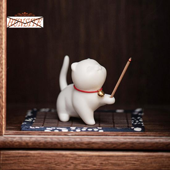 Керамический держатель для благовоний с изображением кота из мультфильма для украшения дома