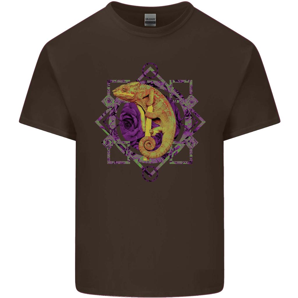 A Geometric Chameleon Unisexs Light Cotton TShirt