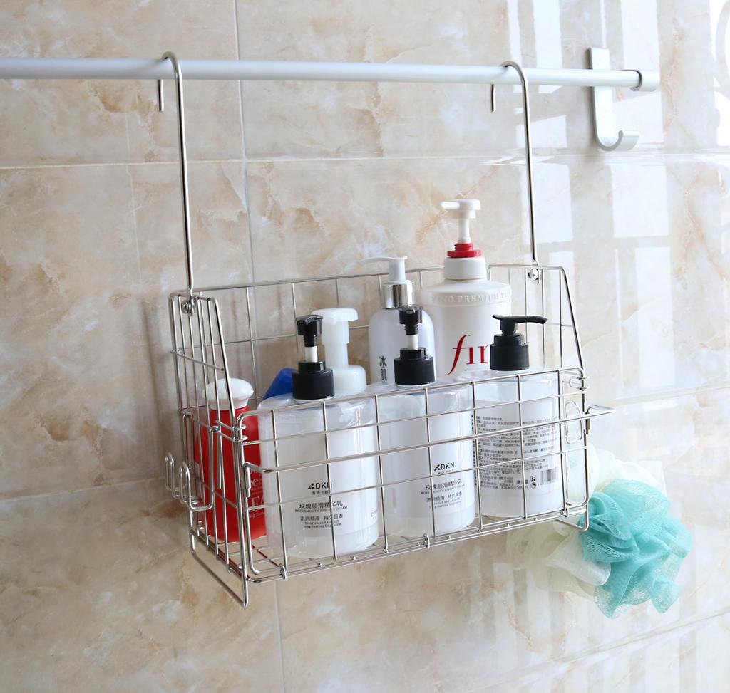 Hanging Bathroom Rack, Stainless Steel Bathroom Basket, Shampoo Rack, Bath Rack, Bath Basket, Hanging Bathroom Rack, Large Capacity, Durable, 2914cm