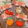 Cute Creative Squeaky Vegetable Plush Doll Stuffed Toys Keychain Pendant Bag Hanging Ornaments Girly Backpack Accessories Gifts