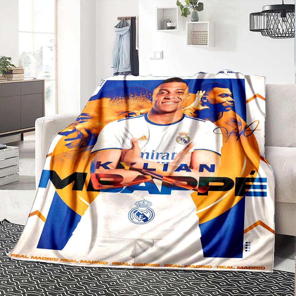 Parisian Football Celebration Blanket Soft Warm Cozy Great for Office Sofa Picnics for All Seasons Digital Print