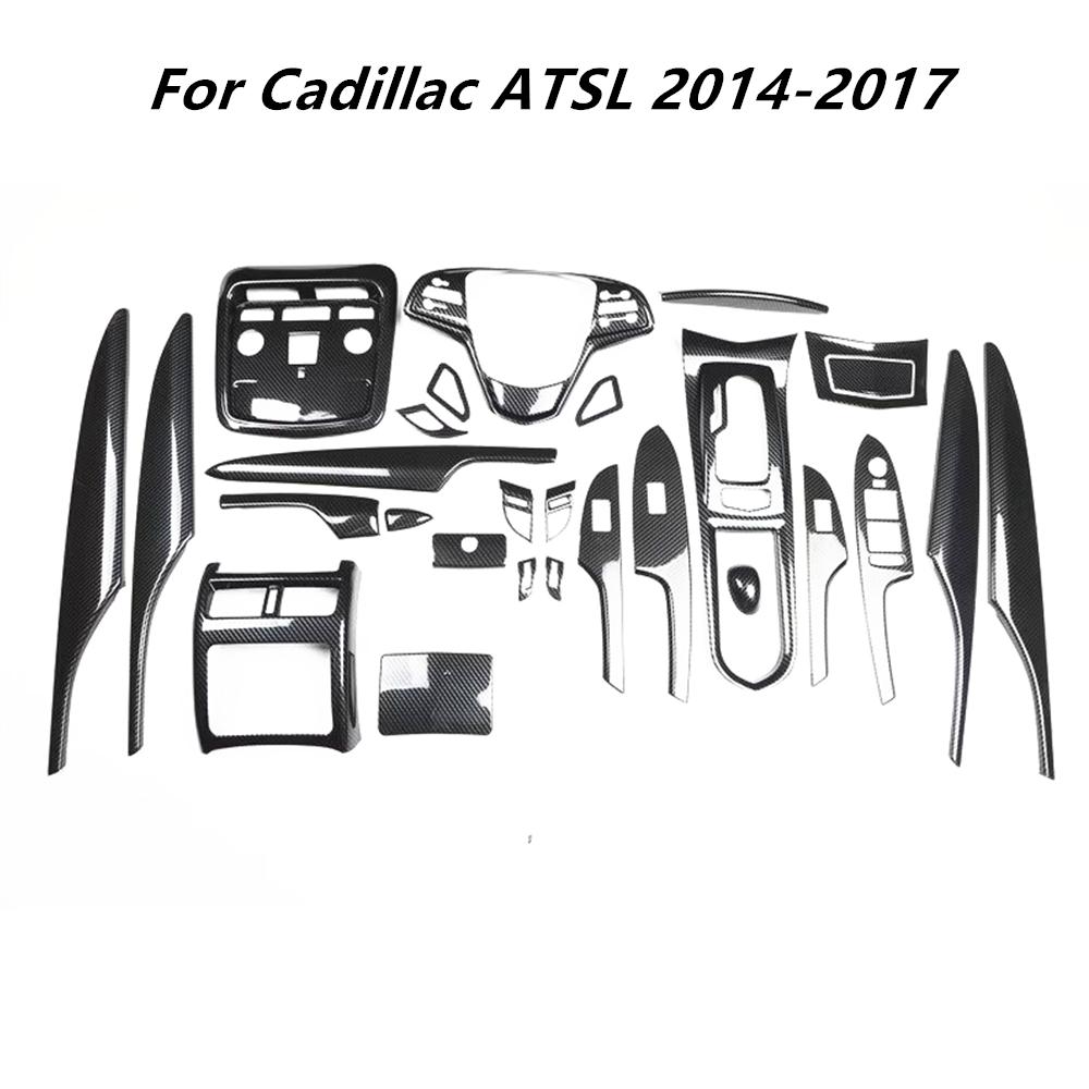 Добавьте немного стиля вашему Cadillac ATSL 2014-2017 Автомобильные аксессуары Наклейки в стиле углеродного волокна Украшение салона автомобиля Панель приборов