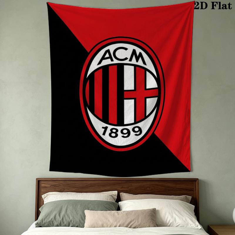 Настенный гобелен AC Milan Эстетичное настенное панно Печатное тканевое одеяло Декоративные гобелены для спальни гостиной Домашний декор