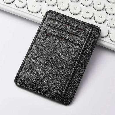 Мужские тонкие минималистичные кошельки с передним карманом, блокировкой RFID, держателем для кредитных карт, портативные кожаные кошельки однотонные