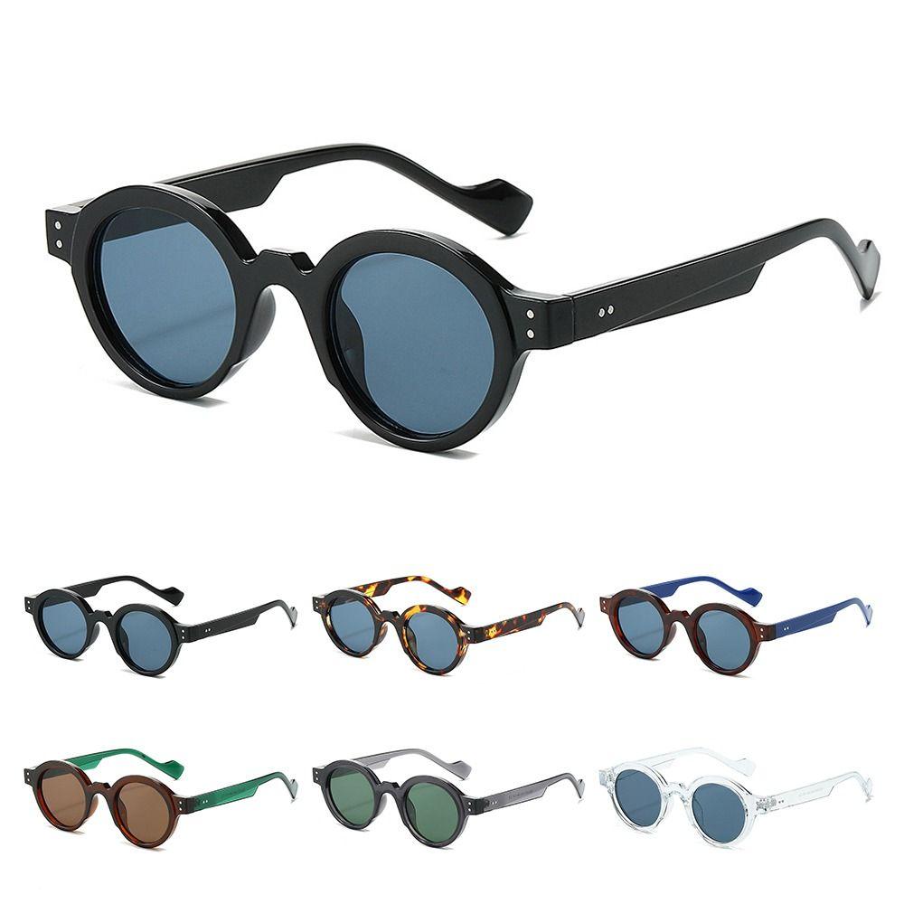 Clear Lens Punk Shades Double Color Retro Sun Glasses Trending Round Sunglasses for Women & Men
