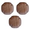 Pedoleco Wooden Coasters, Set of 3, Black Walnut, Four-Leaf Clover Shape, Handmade, Stylish Tea Trays, Dessert Plates, Thick, Waterproof, Decorative,