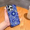 T-Турецкий L-Счастливый Синий Сглаз Чехол для Телефона Для iPhone17 16 15 14 13 12 Pro Max Серый Черный Матовый Лазерный Металлик Аврора Funda