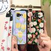 Back Cover Wristband Phone Case For Samsung Galaxy A510/A5 2016/SM-A510F Anti-dust Kickstand Waterproof Flower Durable