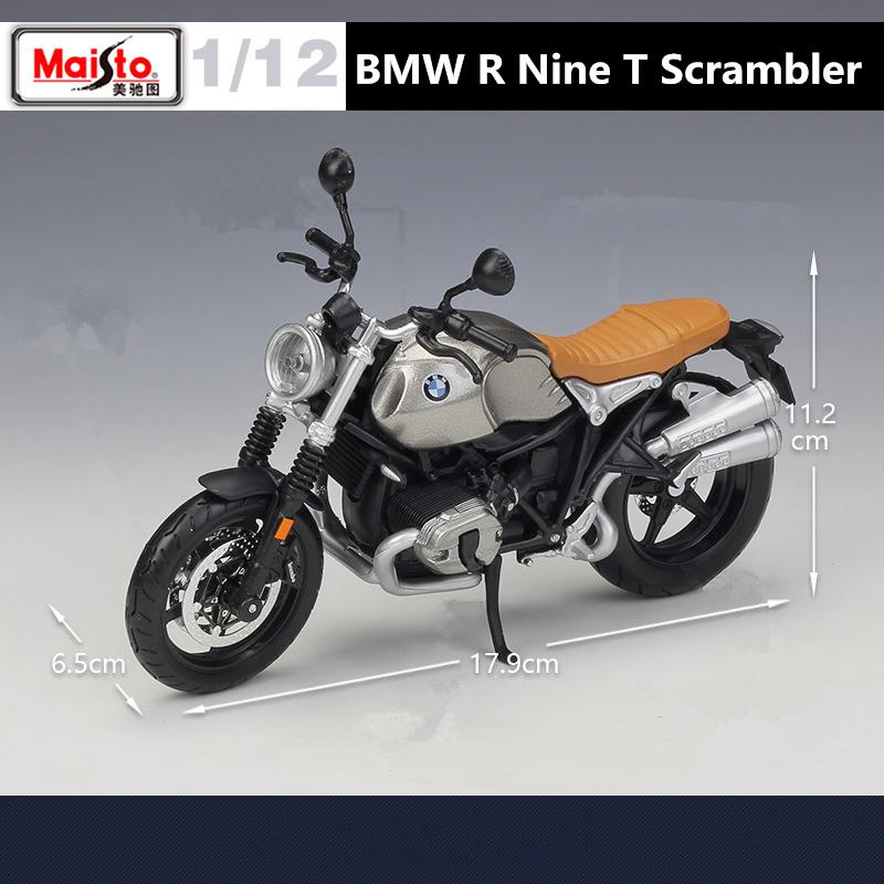 Майсто 1:12 Модель гоночного мотоцикла Bmw R Nine T Scrambler из сплава, имитация, литье под давлением, металлическая модель спортивного мотоцикла, игрушки для детей, подарок