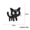 Blucome Модная черная эмалированная брошь в форме кошки для женщин, девочек, детей, шапки, воротник, корсаж, одежда, броши, аксессуары