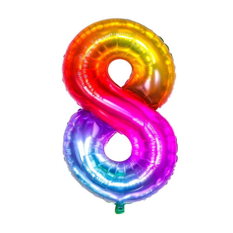 40inch Number Aluminum Foil Balloons 0 1 2 3 4 5 6 7 8 9 Years Old Balloons Child Adult Birthday Wedding Decor Party Supplies