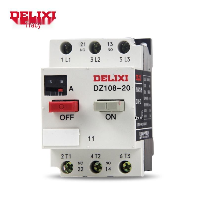 DELIXI DZ108-20 Регулируемый защитный автомат двигателя, Пластиковый корпус 3VE2520A