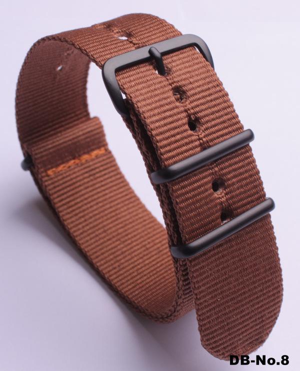 Черный нейлоновый и парусиновый ремешок для часов с вакуумно-нанесенной застежкой