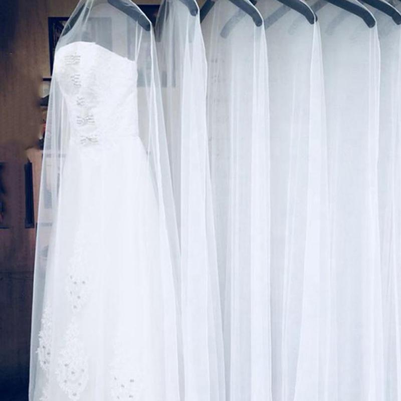 Длинный прозрачный мягкий тюль пылезащитный чехол для домашней одежды свадебного платья протектор