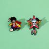 Мультяшная креативная личность ONE PIECE металлическая значок Король мореплавания Люффи череп сплав капля масла брошь