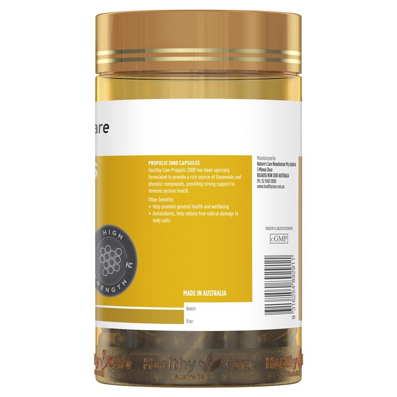 HEALTHYCARE PROPOLIS 2000mg 200CAP X 6