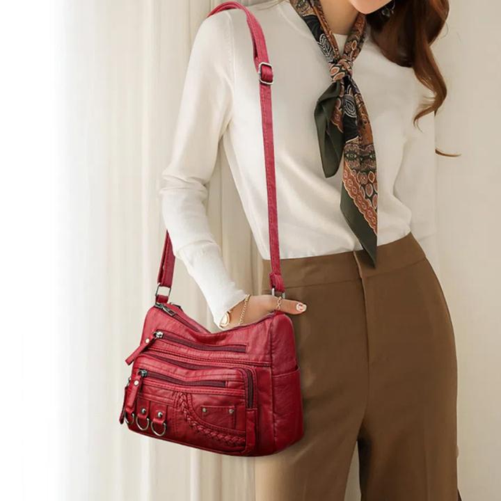 Винтажные роскошные кошельки и сумки из искусственной кожи 2024, высококачественные женские сумки, дизайнерские женские сумки через плечо с несколькими карманами