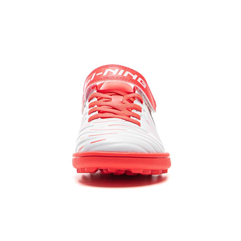 Li Ning Детские Удобные Повседневные Футбольные Бутсы из Синтетической Кожи Мужские Футбольные Бутсы Стандартные Белые Флуоресцентные Кристально-Красные Черные YSTV006-2