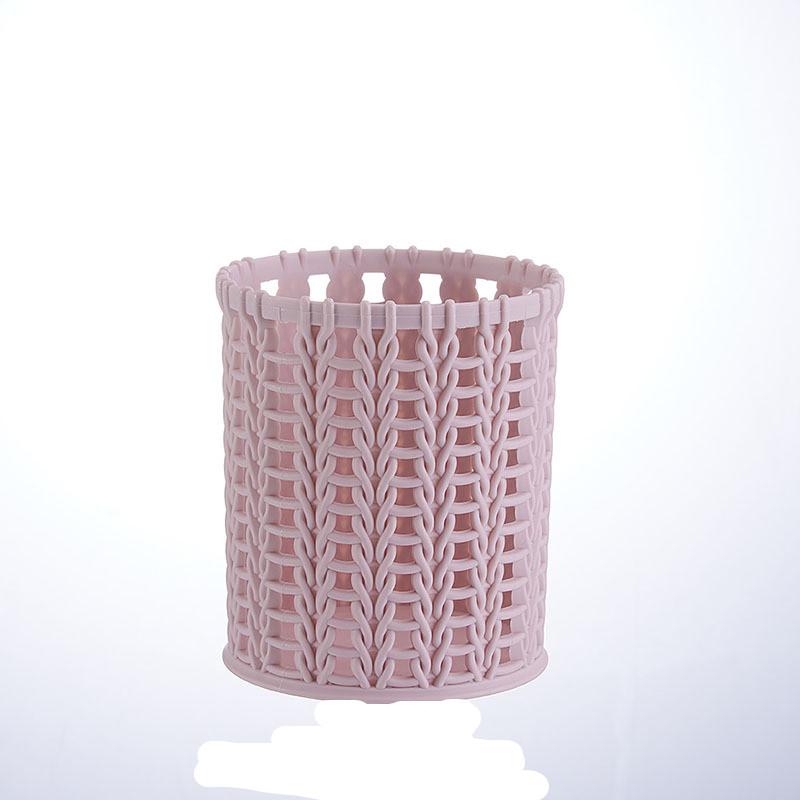 Креативный пластиковый держатель для ручек из ротанга, многофункциональные полые коробки, настольные офисные канцелярские принадлежности, ведро, пенал, контейнер