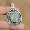 Gift For Women Pendant 925 Sterling Silver Natural Moss Prehnite Gemstone