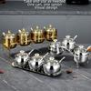 Stainless Steel Condiment Jar Set Light Luxury Spice Organizer Salt Storage Container  Countertop