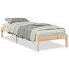 VidaXL Cadre de lit extra long sans matelas 90x210 cm bois massif pin, lit, meuble de chambre, lit en bois, lit simple, 852402