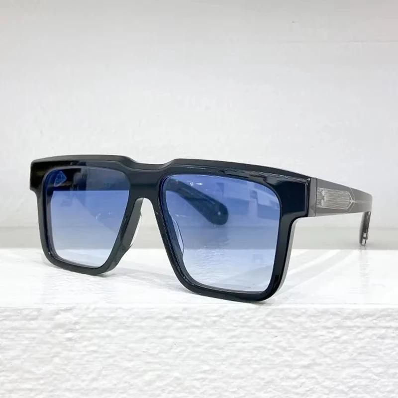 Большие квадратные дизайнерские японские солнцезащитные очки, классические уличные мужские очки из ацетата Uv400 с футляром