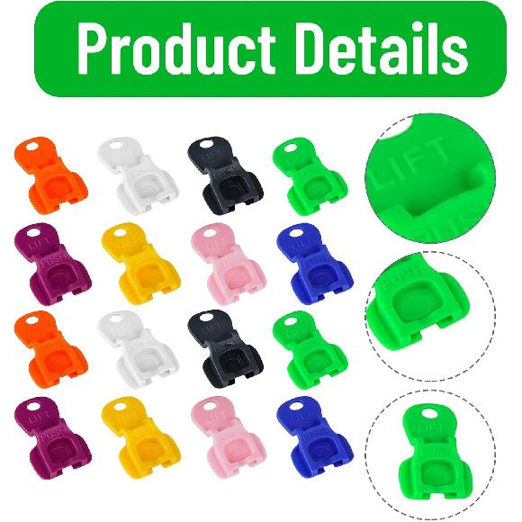 16 Pack Durable Can Openers for Kitchen, Can Tab Opener and Cover,Easy to Use Can Lid Remover with Soft Grip Handle, Essential Tool for Home,