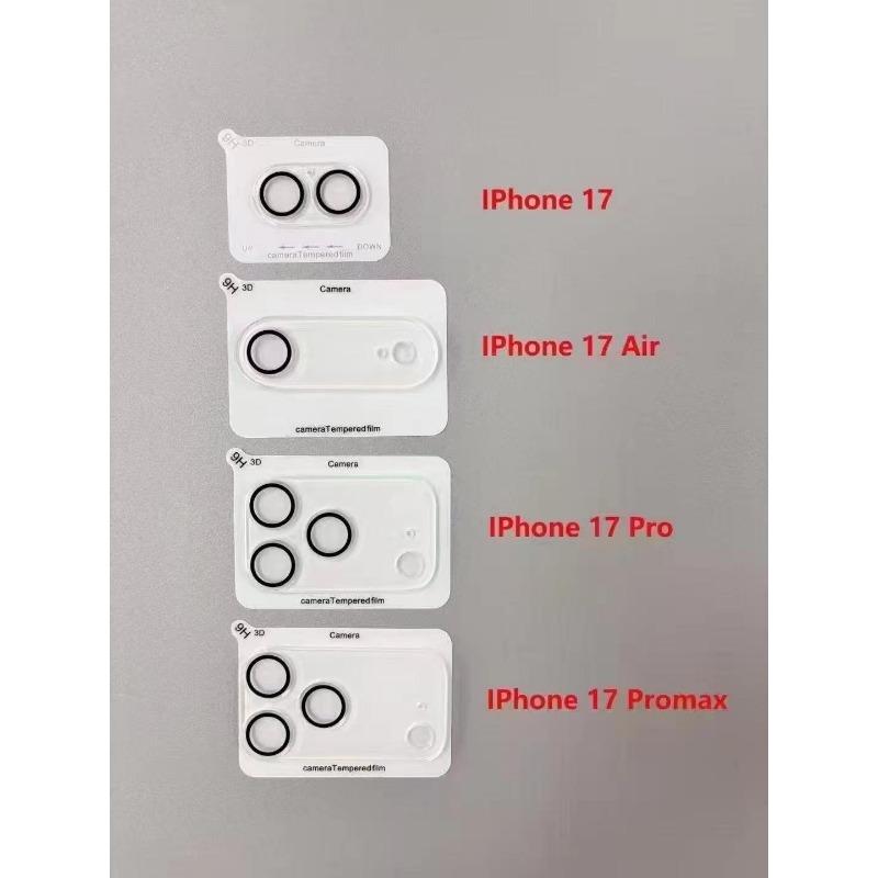 3 шт. HD Закаленное стекло для объектива камеры для IPhone 17 Pro Max Защитная пленка для экрана объектива камеры для IPhone 17 Air Pro Max Стекло для объектива