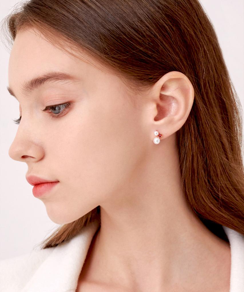 Ellejewelry 14K Gf Жемчужные серьги-пусеты Elgpee215